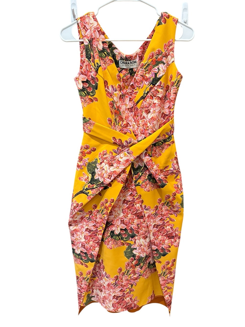 Chiara Boni La Petite Robe Floral Wedding Guest Cocktail Dress Size: